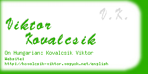 viktor kovalcsik business card
